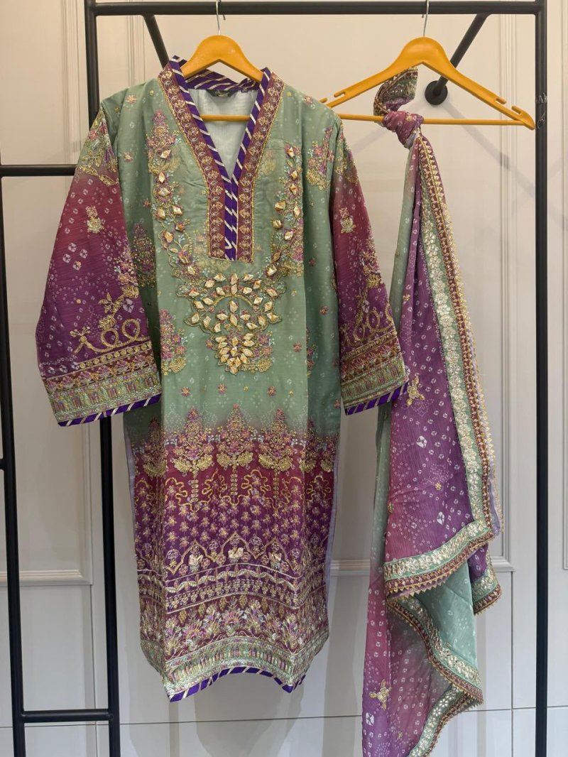 Sr 2351 A To E By Shree Raga Chiffon Readymade Pakistani Suits 